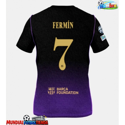 Camiseta Barcelona Fermin Lopez #7 Segunda Equipación Replica 2026-27 mangas cortas